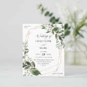 Budget Leaves & Eucalyptus Gold Wedding - Groen (Staand voorkant)