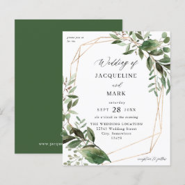 Budget Leaves & Eucalyptus Gold Wedding - Groen