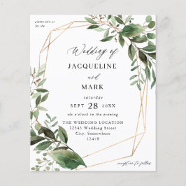 Budget Leaves & Eucalyptus Gold Weduwen Flyer