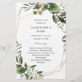 Budget Leaves & Eucalyptus GoldWeddin Ceremony MED Flyer (Voorkant)