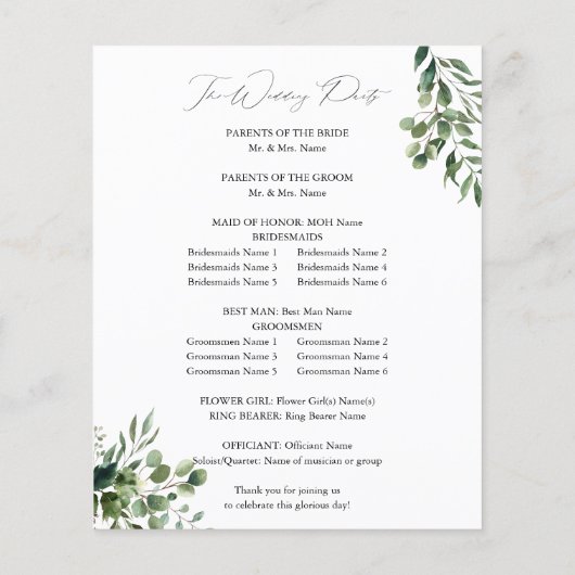 Budget Leaves & Eucalyptus Rustic Wedding Ceremony (Achterkant)