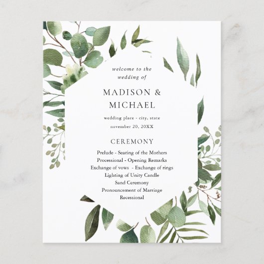 Budget Leaves & Eucalyptus Rustic Wedding Ceremony (Voorkant)
