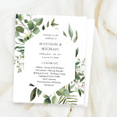 Budget Leaves & Eucalyptus Rustic Wedding Ceremony