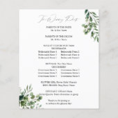 Budget Leaves & Eucalyptus Rustic Wedding Ceremony Flyer (Achterkant)