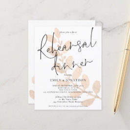 Budget Leaves Wedding Rehearsal Dinner Uitnodiging