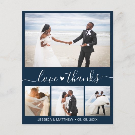 Budget legant Photo Navy Wedding Hartelijk dank (Voorkant)