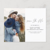 Budget legant Save the Date Photo Minimalist (Achterkant)