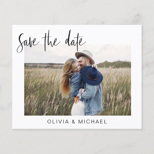 Budget legant Save the Date Photo Minimalist (Voorkant)