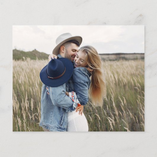 Budget legant Save the Date Photo Minimalist (Achterkant)