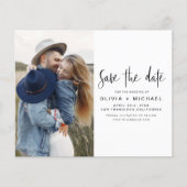Budget legant Save the Date Photo Minimalist Flyer (Voorkant)