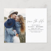 Budget legant Save the Date Photo Minimalist Flyer (Achterkant)
