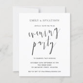 Budget legant Script Wedding Evening Party Uitnodi (Voorkant)