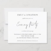 Budget legant Script Wedding Evening Party Uitnodi (Voorkant)