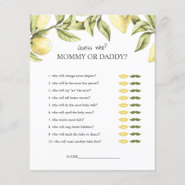 BUDGET Lemon baby shower game gokken