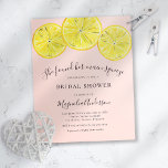 Budget Lemon Citrus Bridal Shower<br><div class="desc">Nodig vrienden en familie uit om de bruid-to-be te eren met deze voordelige Bridal Shower-uitnodiging met waterverf citroenen.</div>