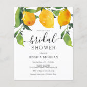 Budget Lemon Citrus Bridal Shower Flyer (Voorkant)