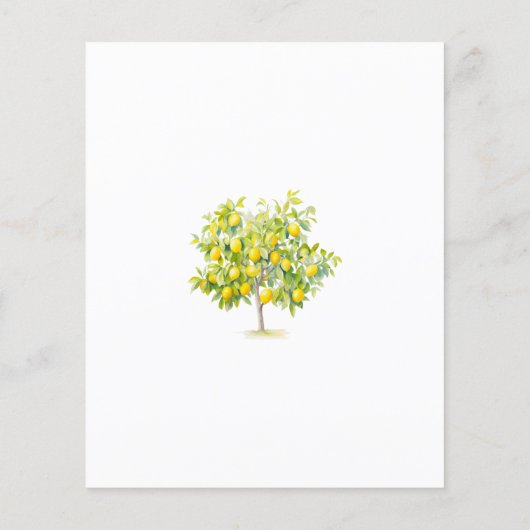 Budget Lemon Citrus Bridal Shower Flyer (Achterkant)