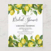 Budget Lemon Citrus Bridal Shower Invitation Flyer (Voorkant)