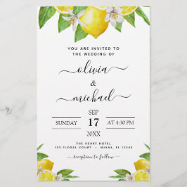 Budget Lemon Citrus Yellow Wedding