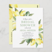Budget Lemon Floral Bridal Shower Briefkaart (Voorkant / Achterkant)