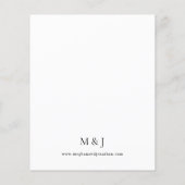 Budget Lemon Floral Wedding Flyer (Achterkant)