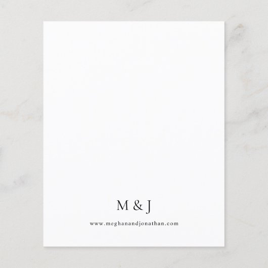 Budget Lemon Floral Wedding Flyer (Achterkant)