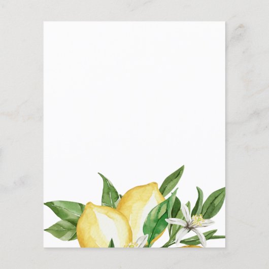 Budget Lemon Greenery Modern Wedding (Achterkant)