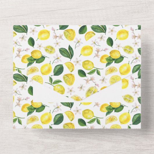 Budget Lemon Main Squeeze Vrijgezellenfeest All In One Uitnodiging (Achterkant)