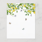 Budget Lemon Summer Baby shower Uitnodiging (Achterkant)