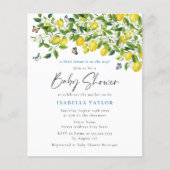 Budget Lemon Summer Baby shower Uitnodiging (Voorkant)