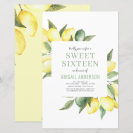 Budget Lemon Sweet Sixteen uitnodiging