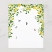 Budget Lemon Waterverf Baby shower Uitnodiging (Achterkant)