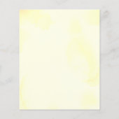 Budget Lemon Waterverf Baby shower Uitnodiging (Achterkant)