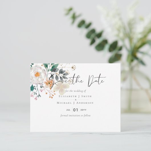 BUDGET Lente Bloemen Schuur Tuin Bruiloft Briefkaart (Staand voorkant)