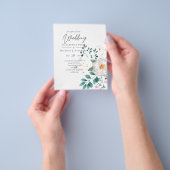 BUDGET Lente Bloemen Schuur Tuin Bruiloft Flyer (Hand)