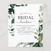 Budget Lente Bruiloft Luncheon Groene Decoratie Flyer (Voorkant)