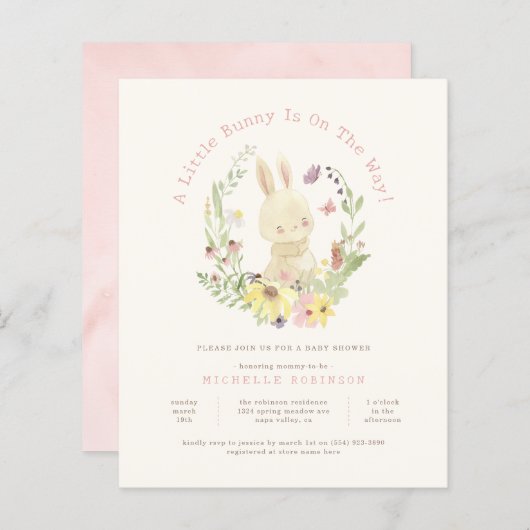 Budget lente krans klein konijntje meisje Baby sho (Voorkant / Achterkant)