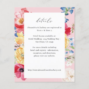 Budget Lente Multi Kleur Bloemen Details - Roze Flyer