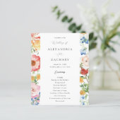 Budget lente MultiFloral bruiloft ceremonie progra (Staand voorkant)