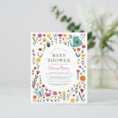 Budget Lente Vlinder Bloementuin Baby Shower (Staand voorkant)