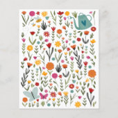 Budget Lente Vlinder Bloementuin Baby Shower (Achterkant)