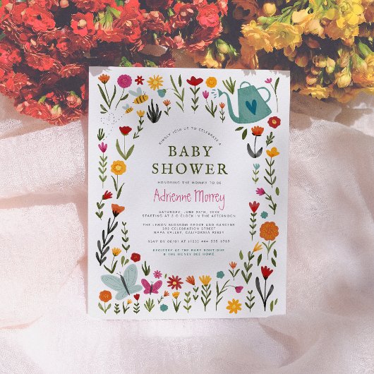 Budget Lente Vlinder Bloementuin Baby Shower