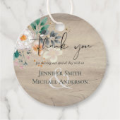 BUDGET Lente wilde bloemen Barn Garden Weddenschap Bedankjes Labels (Voorkant)