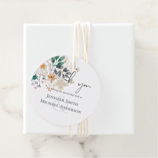 BUDGET Lente wilde bloemen Barn Garden Weddenschap Bedankjes Labels (In situ)