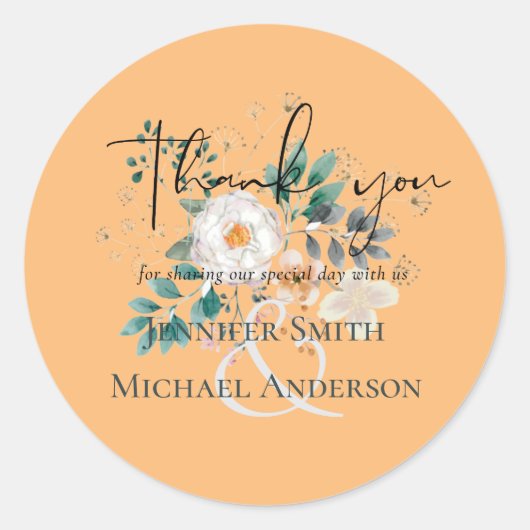 BUDGET Lente wilde bloemen Barn Garden Weddenschap Ronde Sticker (Voorkant)