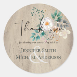 BUDGET Lente wilde bloemen Barn Garden Weddenschap Ronde Sticker