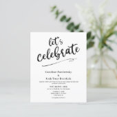 Budget Lets Celebrate Wedding invitation  (Staand voorkant)