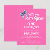 Budget Lets Go Party Squad Roze 10e feest (Voorkant / Achterkant)