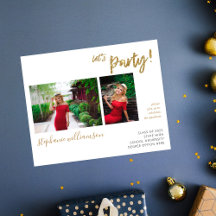 Budget Let's Party - Gold 2 Foto Graduation Party