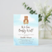 Budget Leuk Beer Baby shower Uitnodiging (Staand voorkant)